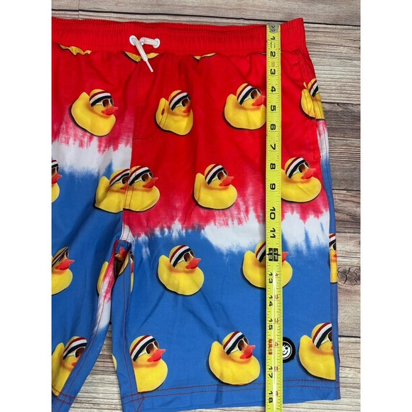 Neff Blue red rubber ducks swim trunks Size XXL - Picture 5 of 8